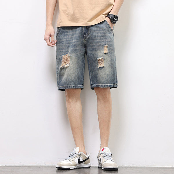 Herren Denim-Shorts im modernen distressed Stil mit lässigem Schnitt WW