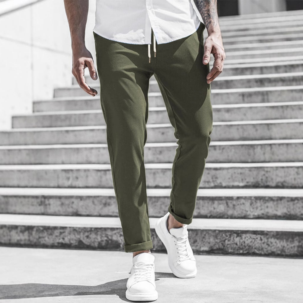 Herren Sportliche Chino-Hose mit flexiblem Bund und modernen Details WW