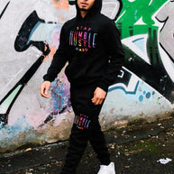 Damen Sportliches Hoodie- und Jogginghose-Set mit motivierendem Aufdruck WW