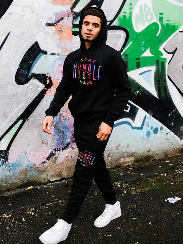 Damen Sportliches Hoodie- und Jogginghose-Set mit motivierendem Aufdruck WW