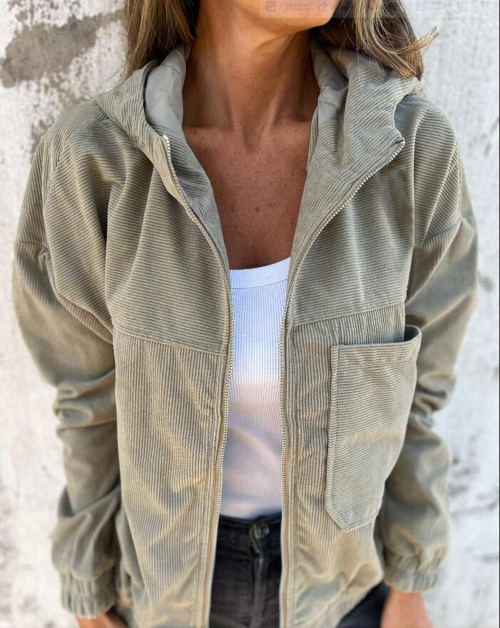 W&W Mode | Minimalistische Cordhosen Hoodie Jacke