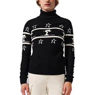 Damen Rollkragenpullover mit Skimotiv und Sternen WW