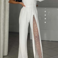 WW | Sexy einseitiger High-Slit-Jumpsuit
