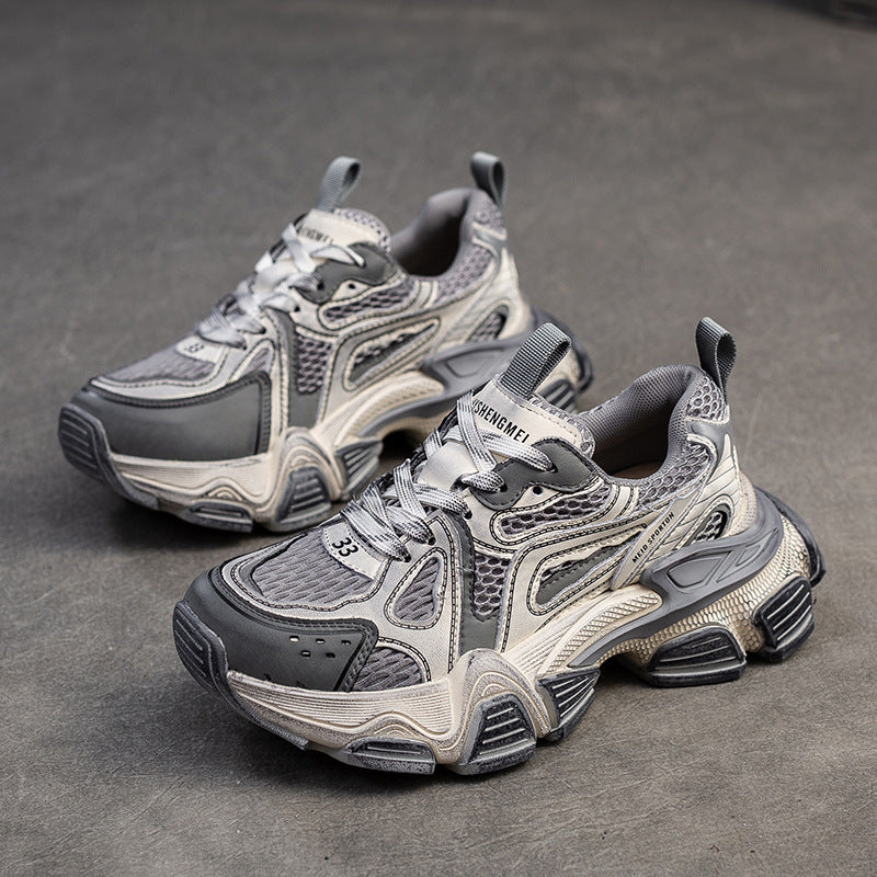 Damen Sportliche Chunky Sneakers mit atmungsaktiver Oberflächenstruktur und innovativer Sohlentechnologie WW