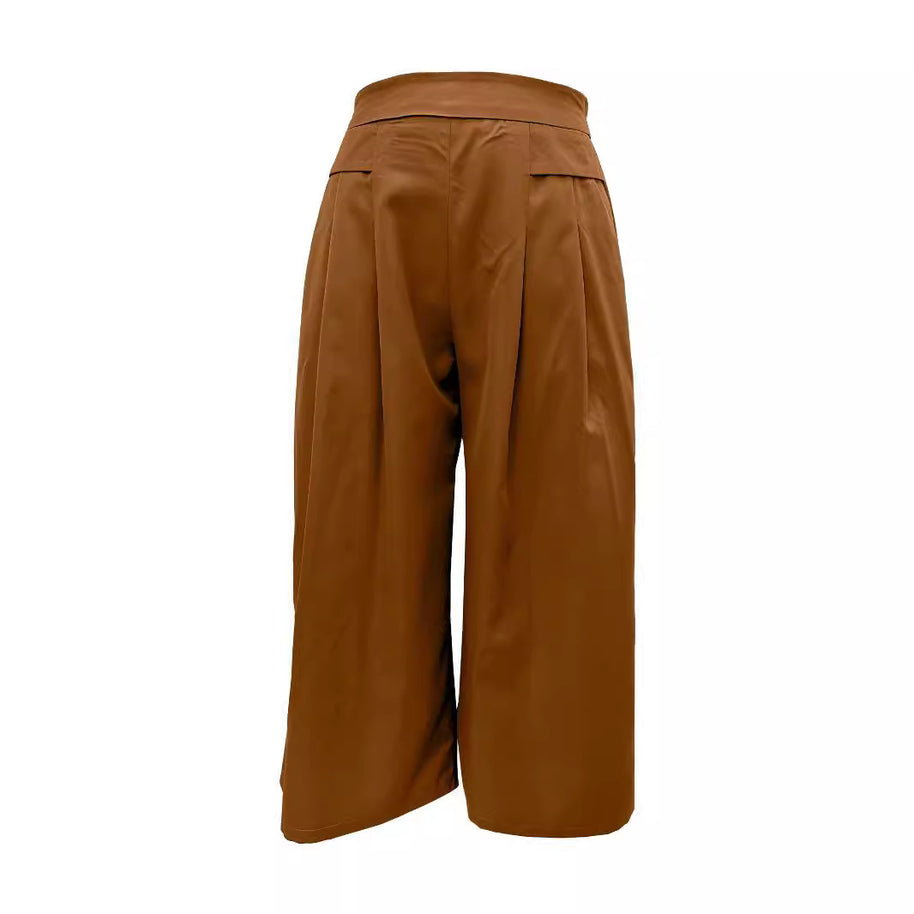 Damen Weite Culotte mit eleganten Falten und praktischen Taschen WW