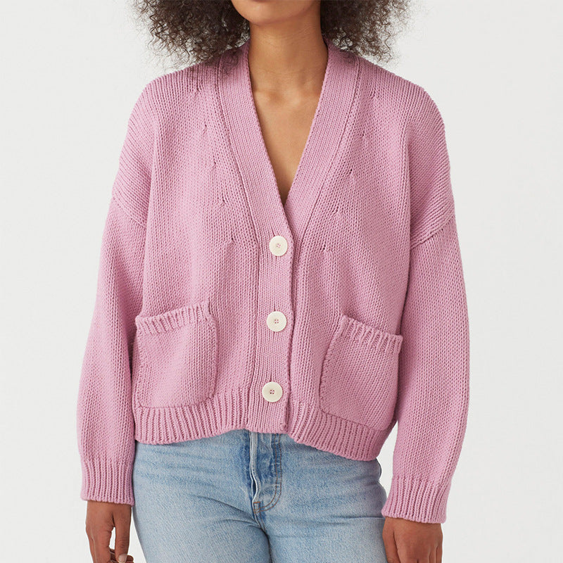 Damen Strickjacke mit praktischen Taschen WW