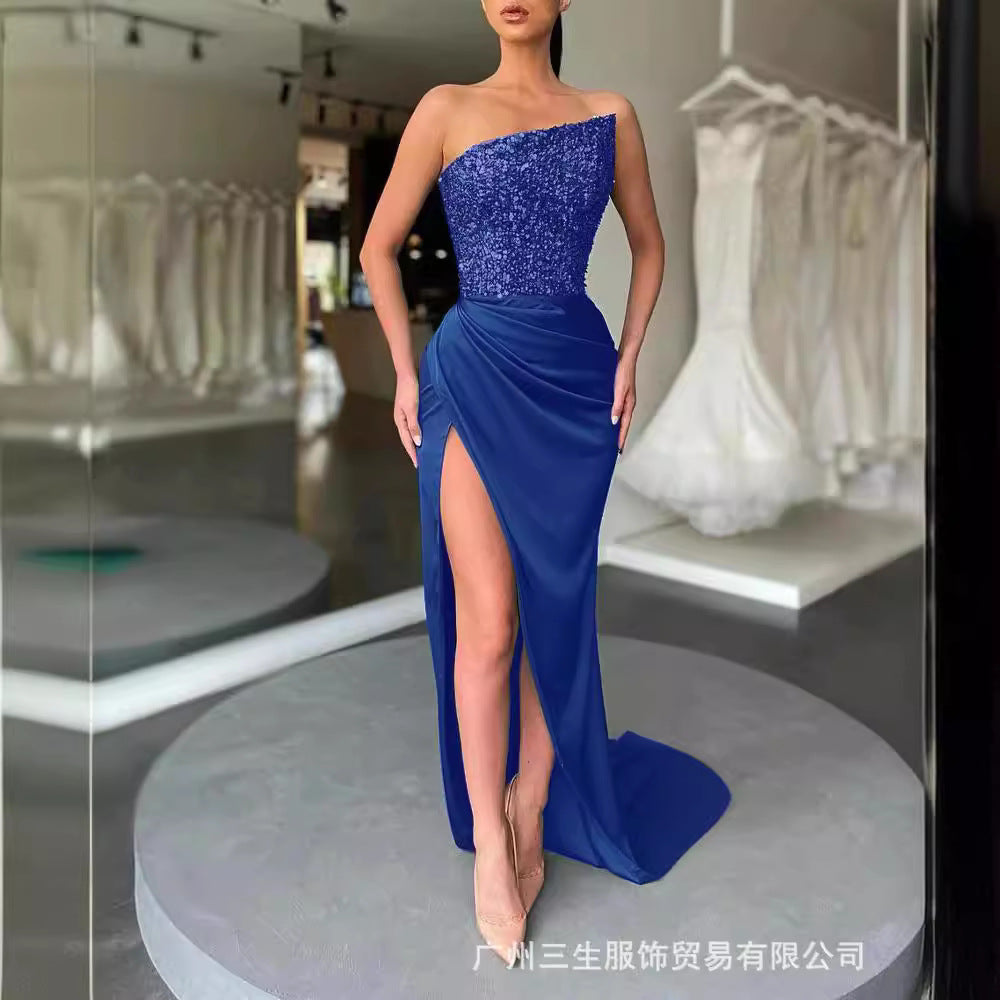 WW | Elegantes mittellanges Abendkleid