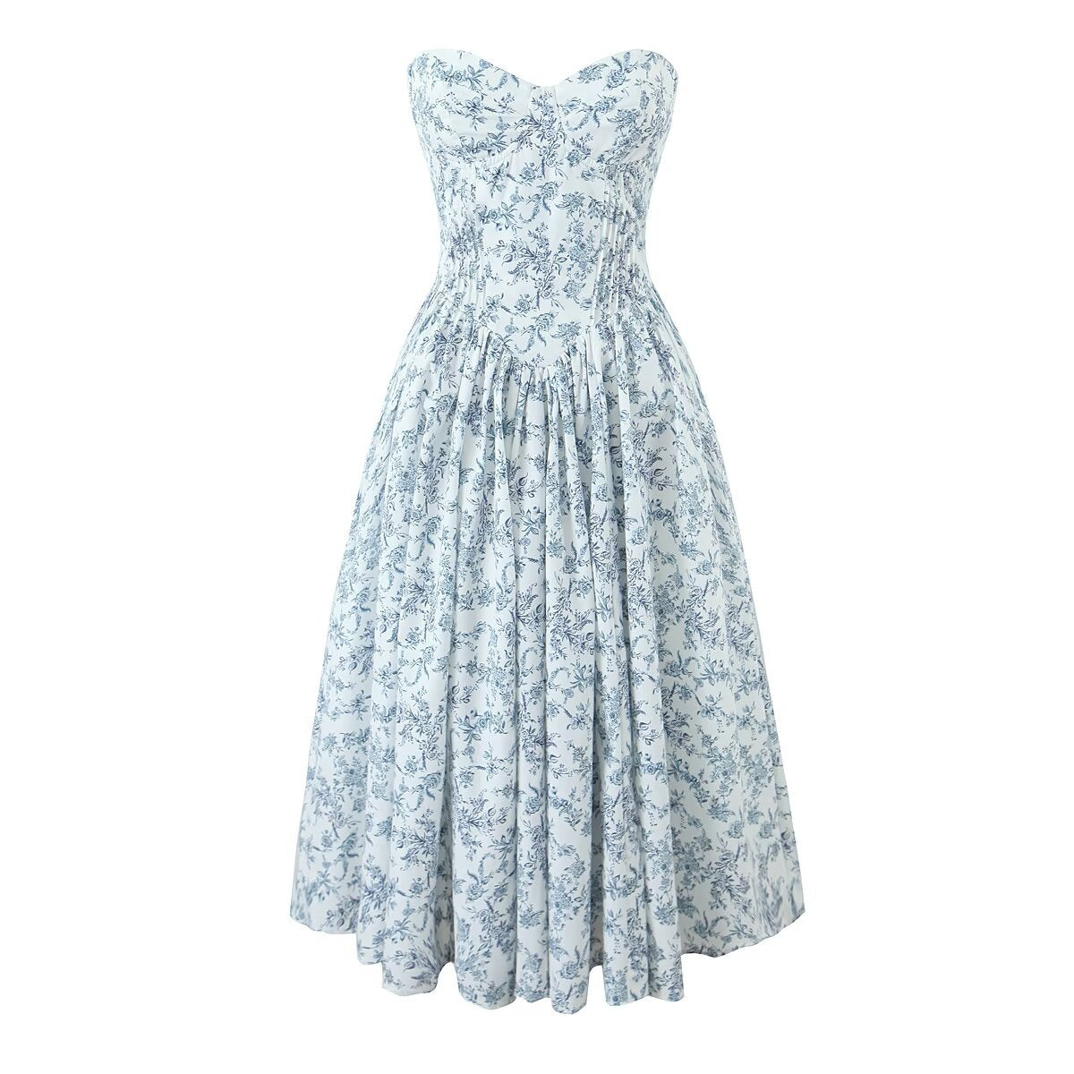 Damen Ballkleid mit herzförmigem Ausschnitt und floralem Print WW