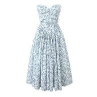 Damen Ballkleid mit herzförmigem Ausschnitt und floralem Print WW