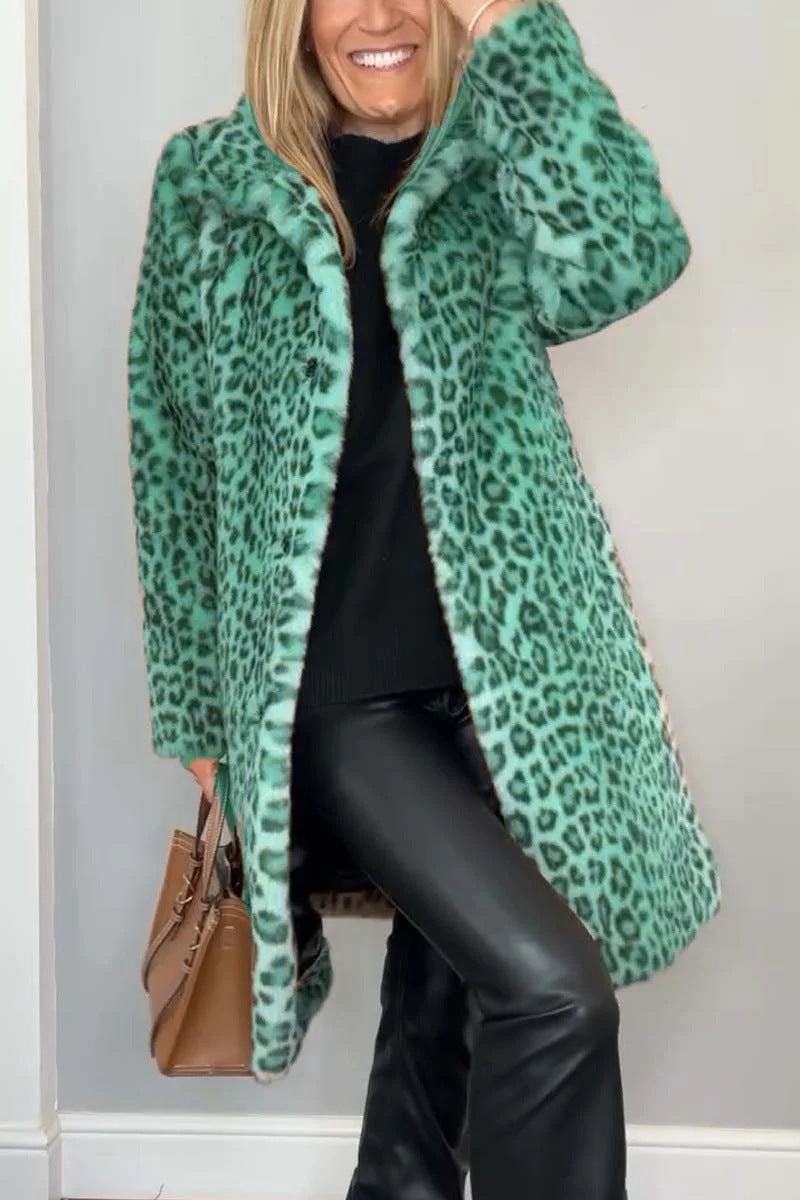 W&W Mode | Leopardenmuster Plüschmantel