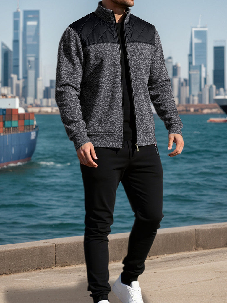 Herren Sportliche Jacke mit Querrippen-Muster und leicht gepolstertem Schulterbereich WW