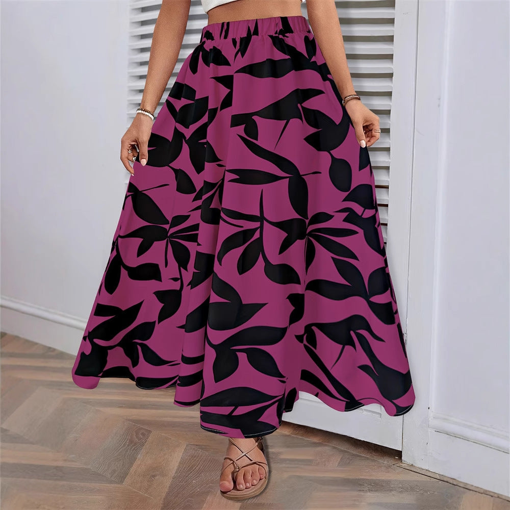 Damen Maxirock mit floralem Muster W&W