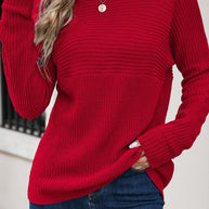 Damen Strickpullover mit lässigem Schnitt und feiner Struktur WW