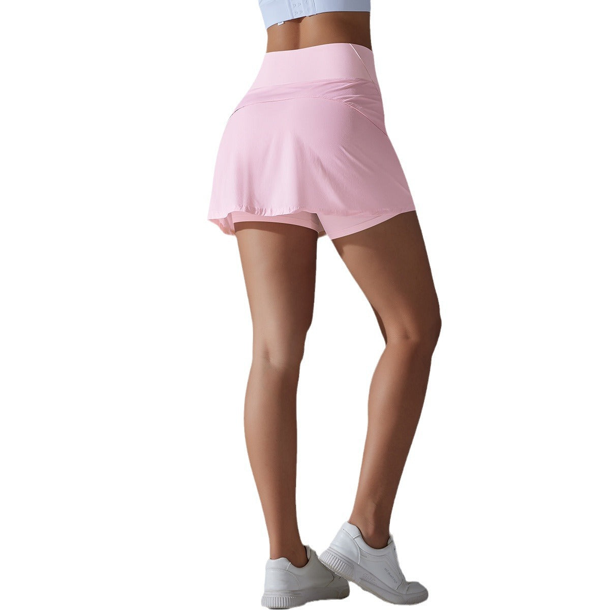 Damen Sportrock mit hohem Bund und integrierter Shorts WW