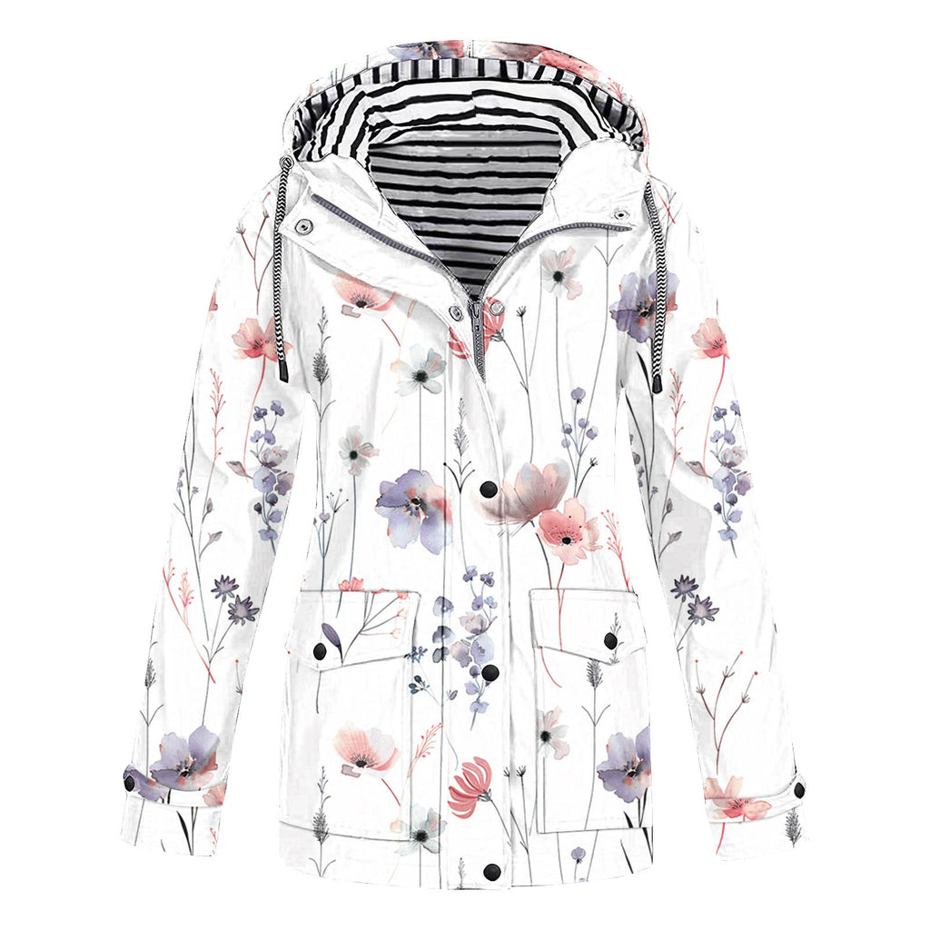 Damen modische Übergangsjacke mit Kapuze WW