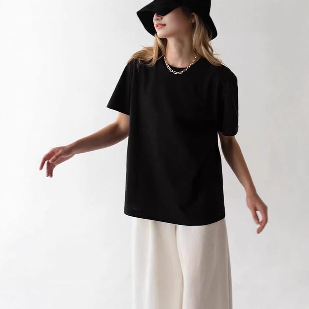 Damen Basic T-Shirt mit hochwertiger Baumwollqualität und lässigem Schnitt WW