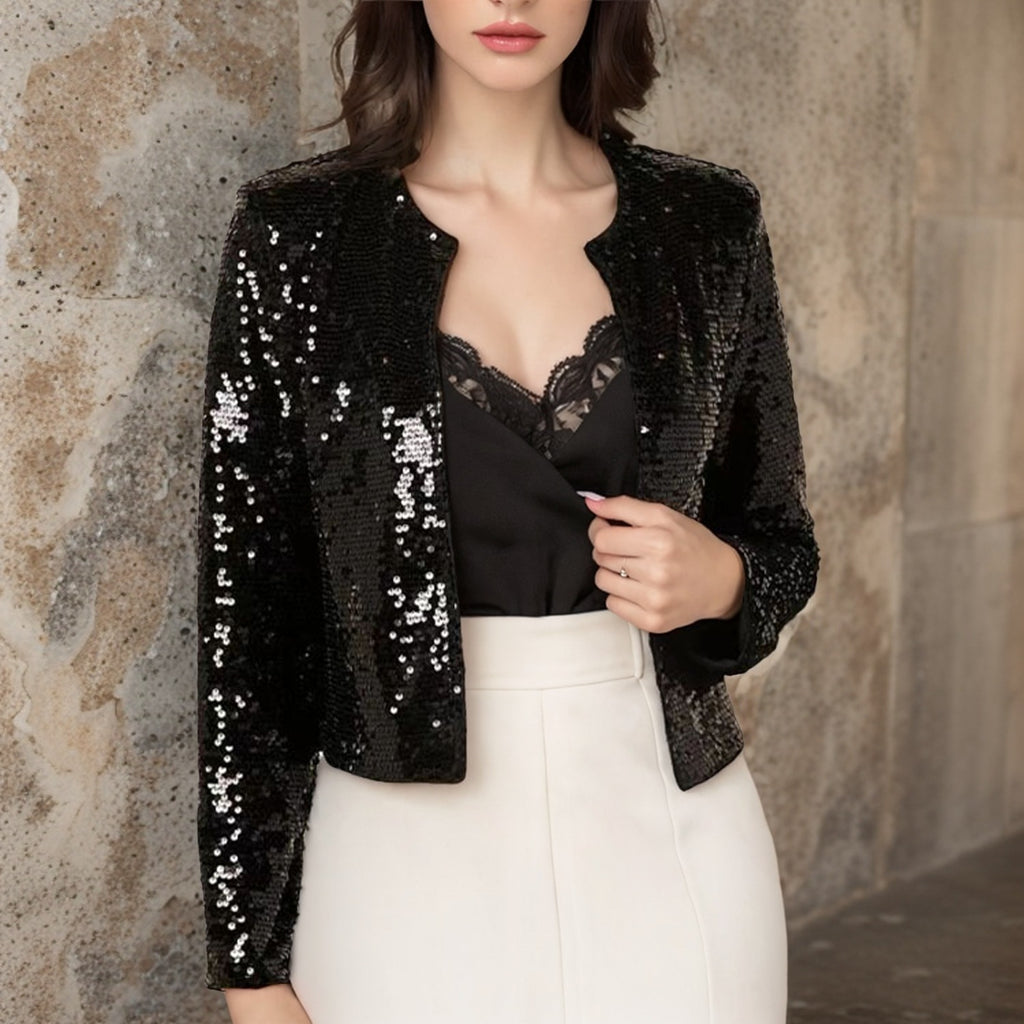 Damen Paillettenjacke im modernen Schnitt WW