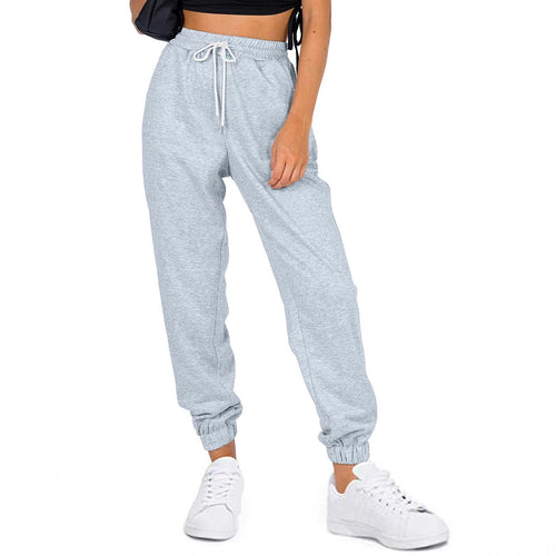 Damen bequeme Sweatpants mit elastischem Bund und Taschen WW