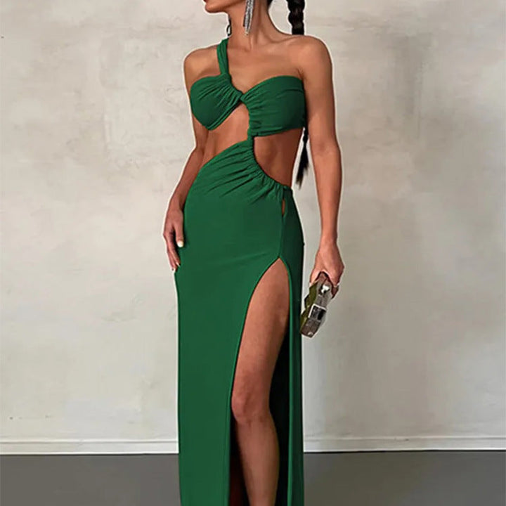 Damen Kleid mit asymmetrischem Design und raffiniertem Cut-Out W&W Mode