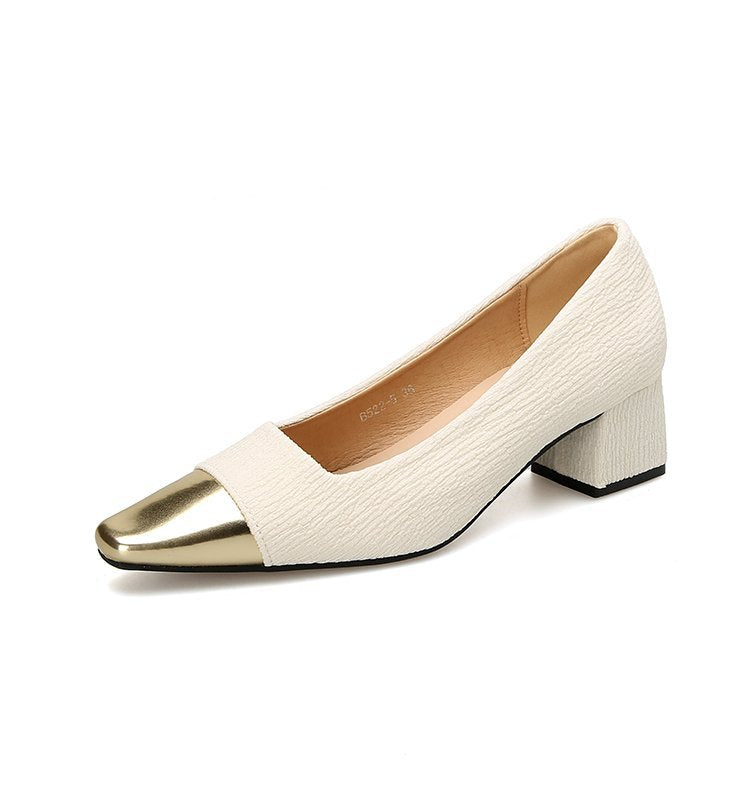 Damen elegante Slingback-Pumps mit dekorativem Metallic-Spitzendesign W&W