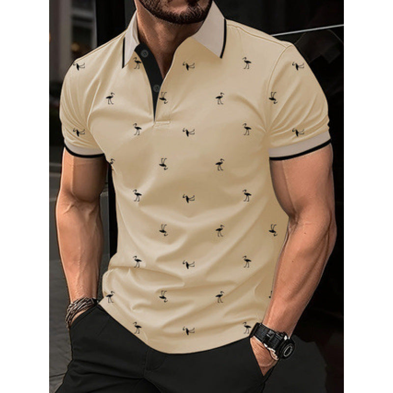Herren Freizeit Bedrucktes Polo-Shirt WW