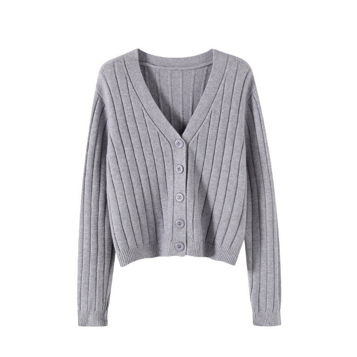 Damen-Kabelstrickpullover mit V-Ausschnitt