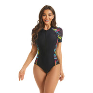 WW | Damen Sportlicher Surfanzug mit hohem UV-Schutz und stylischem Muster