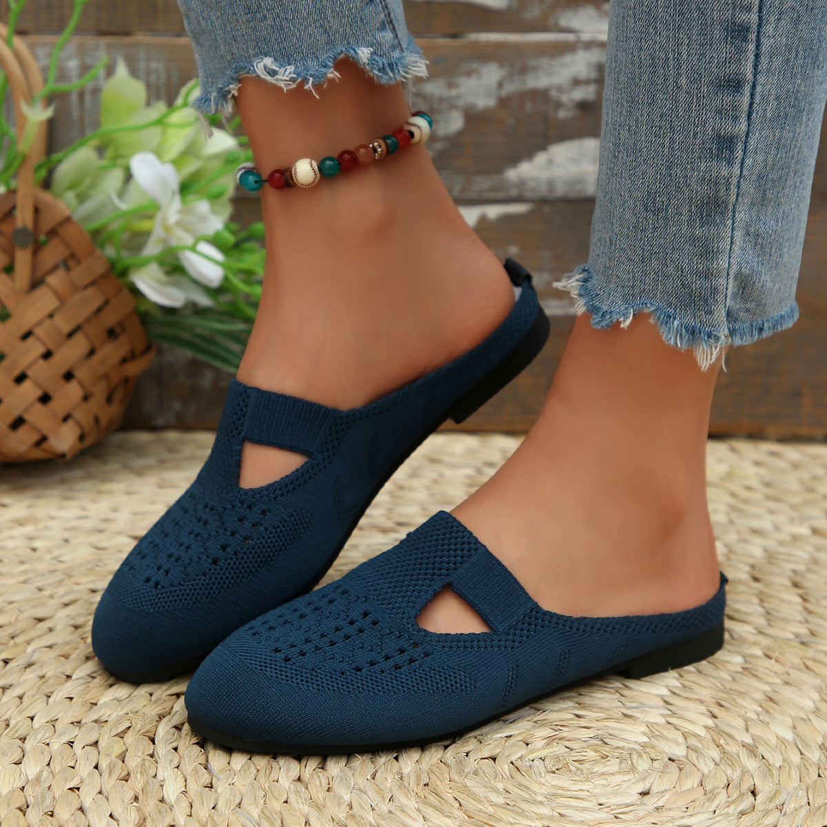 Damen Atmungsaktive Mules mit modischem Luftdurchlässigkeitsdesign WW