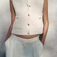 Damen Strickjacke mit Knopfdetails und dekorativen Taschen WW