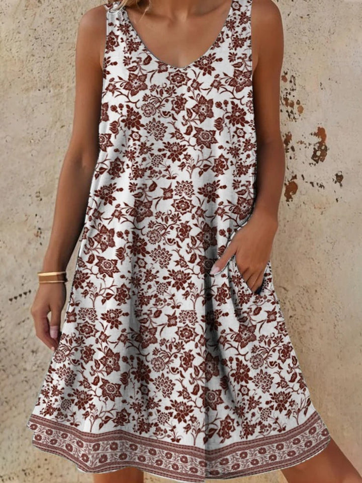 Damen Freizeitkleid mit lässigem Schnitt und floralem Design W&W Mode