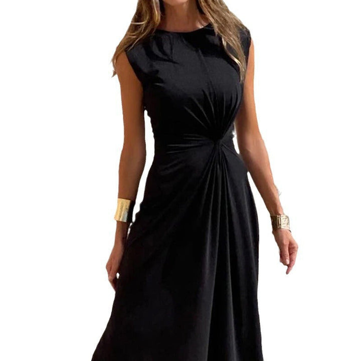 Damen Maxikleid mit elegantem Knoten-Detail und fließendem Schnitt W&W Mode