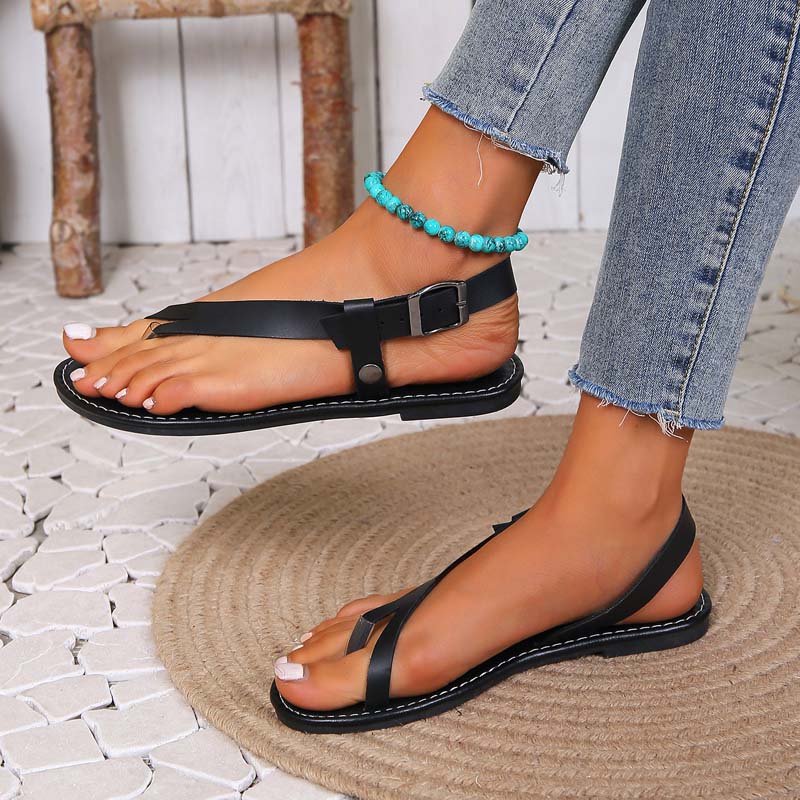 W&W Mode | Minimalistische Sandalen Mit Schnalle Für Damen