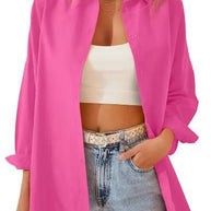 Damen Hemdbluse im lässigen Schnitt mit langen Ärmeln und modernen Details WW