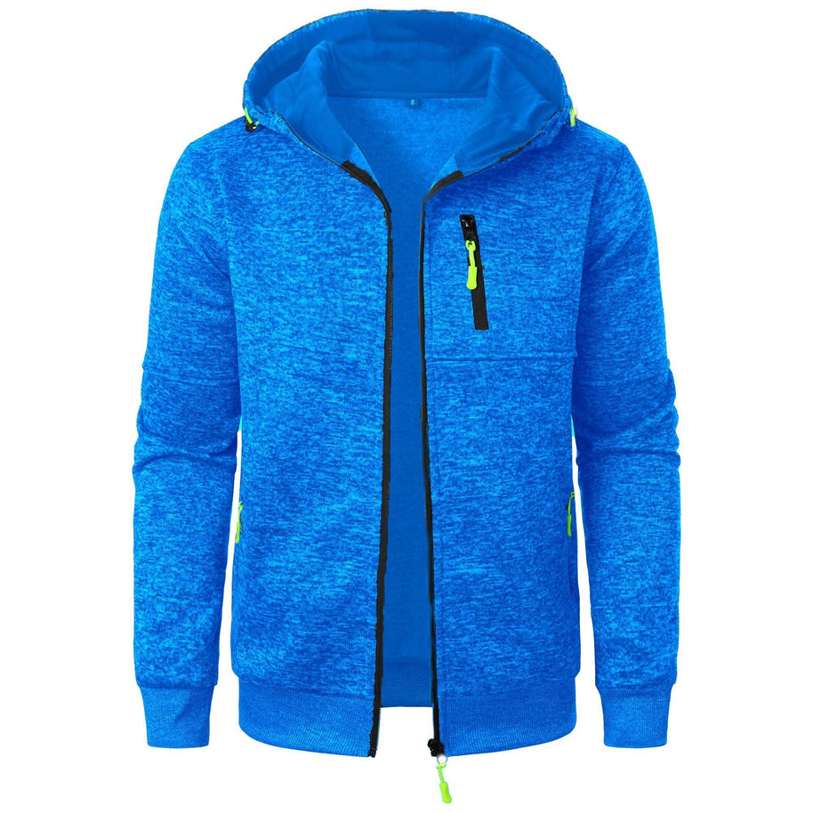 WW | Herren Gemusterte Zip Kapuzenpulli