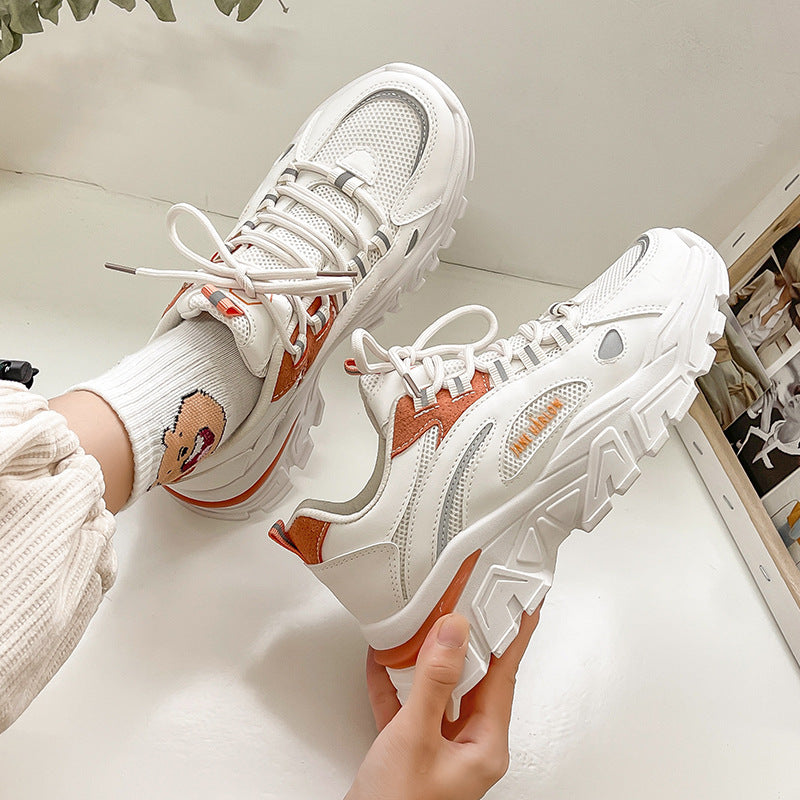 Damen Sneakers mit atmungsaktivem Netzdesign und stoßdämpfender Sohle WW