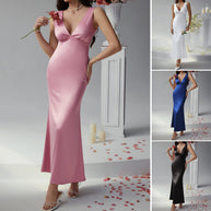Damen Elegantes Etuikleid mit V-Ausschnitt und figurausgleichendem Schnitt WW