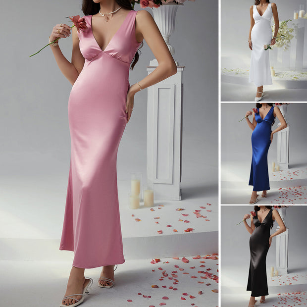 Damen Elegantes Etuikleid mit V-Ausschnitt und figurausgleichendem Schnitt WW