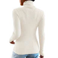 Damen Rollkragenpullover mit modernem Rippdesign WW