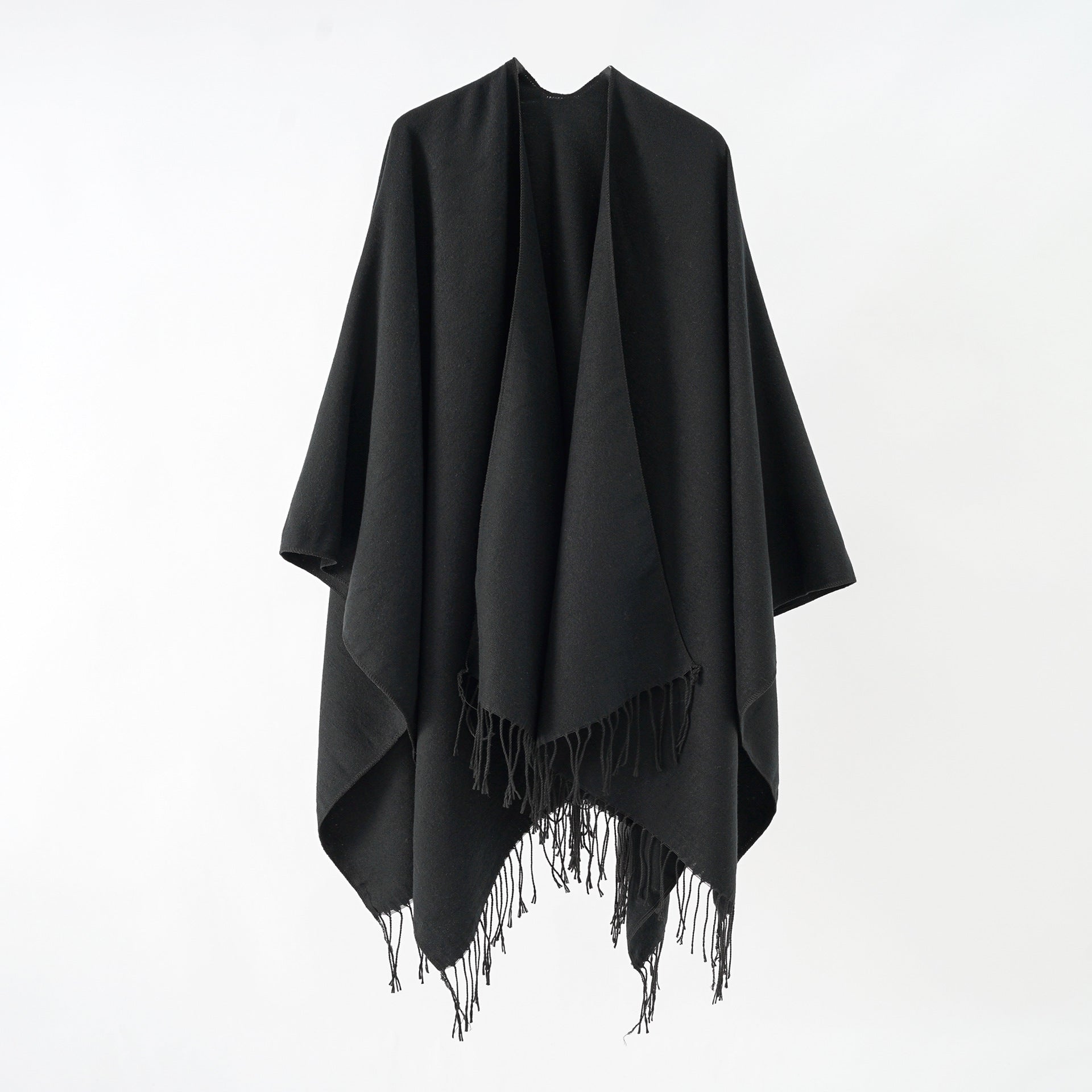 Damen modischer Fransen-Poncho aus weichem Material mit luxuriösem Fall WW