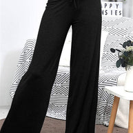 Damen Weite Freizeithose mit elastischem Bund und verstellbarem Kordelzug WW