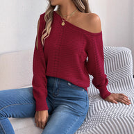 Damen Schulterfreies Strickoberteil WW