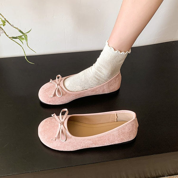 Damen Ballerinas mit schickem Schleifen-Akzent und weichem Obermaterial W&W