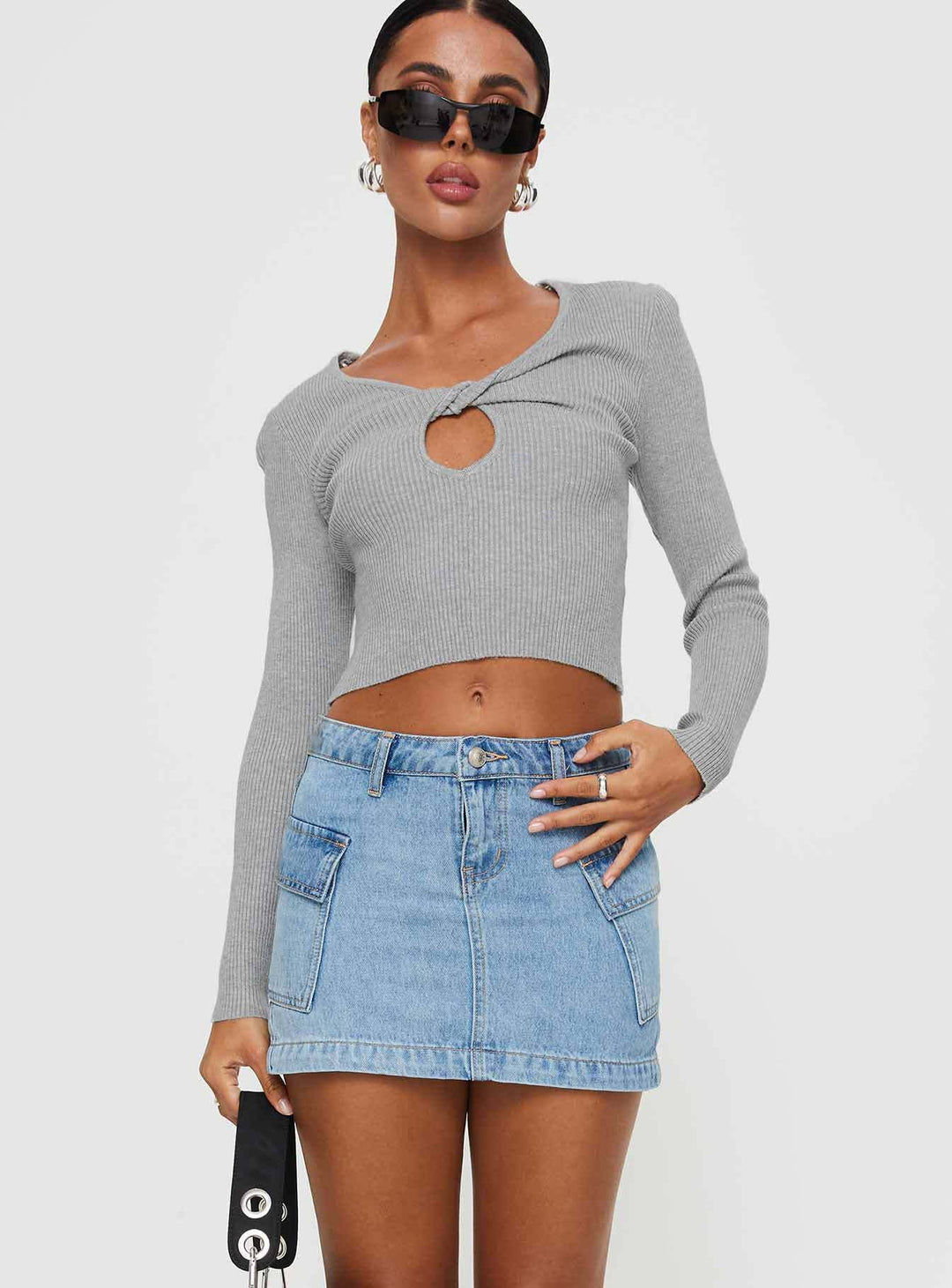 Damen Jeansrock mit praktischen Taschen und trendigem Schnitt W&W Mode