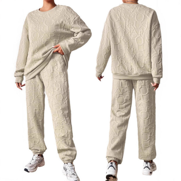 Damen Set aus hochwertigem Sweatshirt und Jogginghose WW