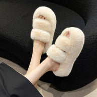 Damen Flauschige Hausschuhe mit bequemer Polsterung und weichem Obermaterial W&W