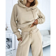 Damen Sportliches Lounge-Set mit weitem Schnitt und Kapuze WW