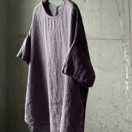 Damen Relaxed Fit Leinen T-Shirt WW