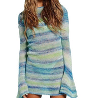 Damen Pulloverkleid mit weitem Schnitt und modernen Rüschendetails WW