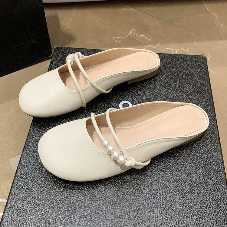 Damen Mules mit modischer Perlenverzierung W&W