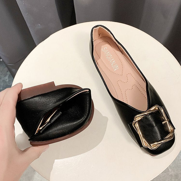 Damen Ballerinas mit dekorativer Schnalle und luxuriösem Innenfutter W&W